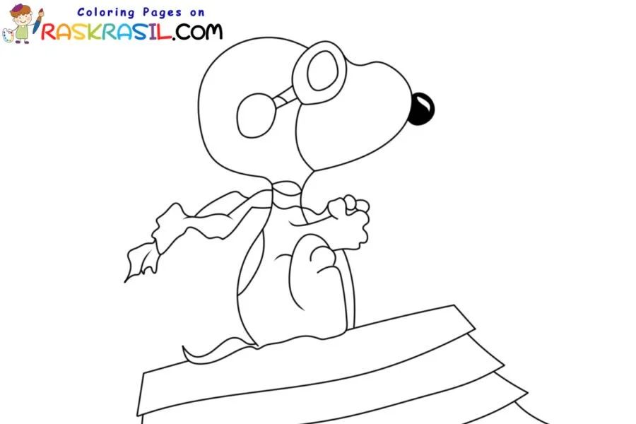 Çocuklar İçin Snoopy Boyama Sayfaları 