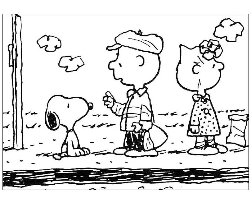 Çocuklar İçin Snoopy Boyama Sayfaları 