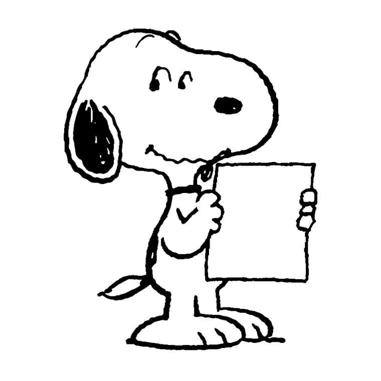 Çocuklar İçin Snoopy Boyama Sayfaları 