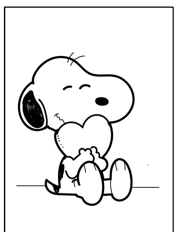 Çocuklar İçin Snoopy Boyama Sayfaları 