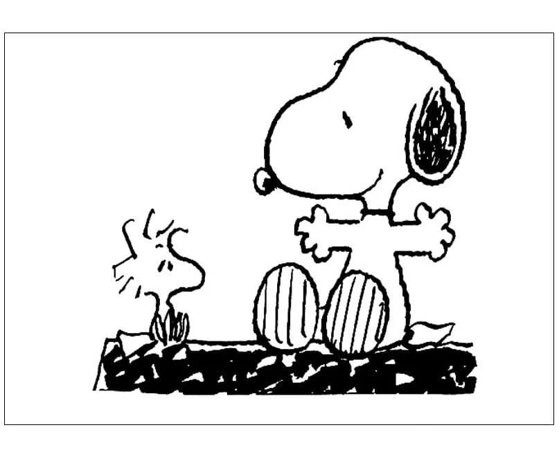 Çocuklar İçin Snoopy Boyama Sayfaları 