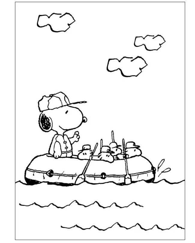 Çocuklar İçin Snoopy Boyama Sayfaları 