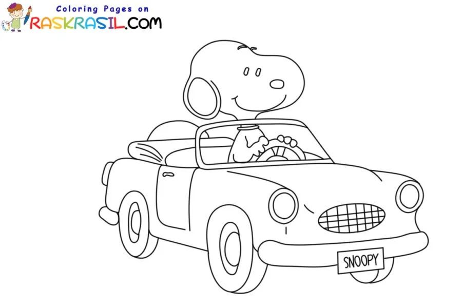 Çocuklar İçin Snoopy Boyama Sayfaları 