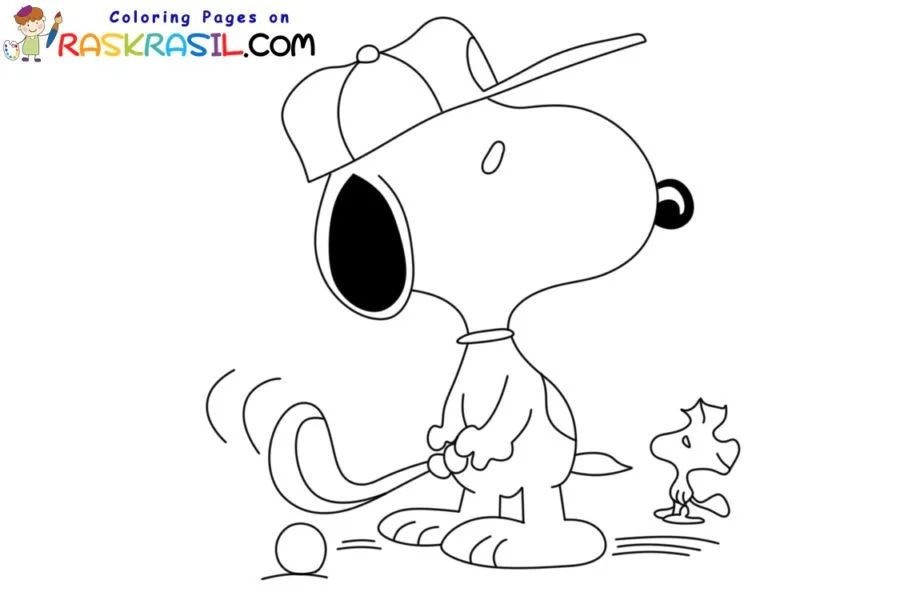 Çocuklar İçin Snoopy Boyama Sayfaları 