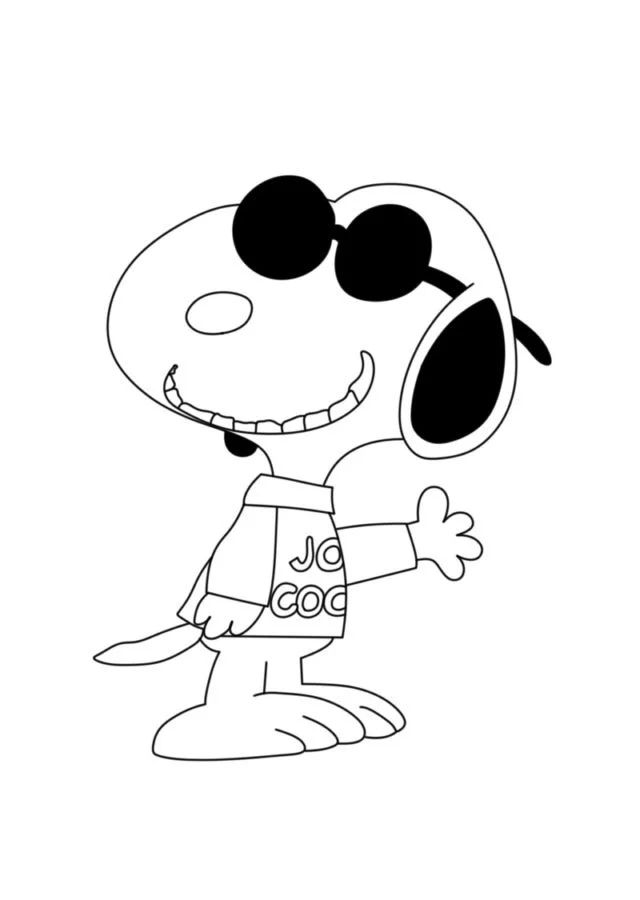 Çocuklar İçin Snoopy Boyama Sayfaları 
