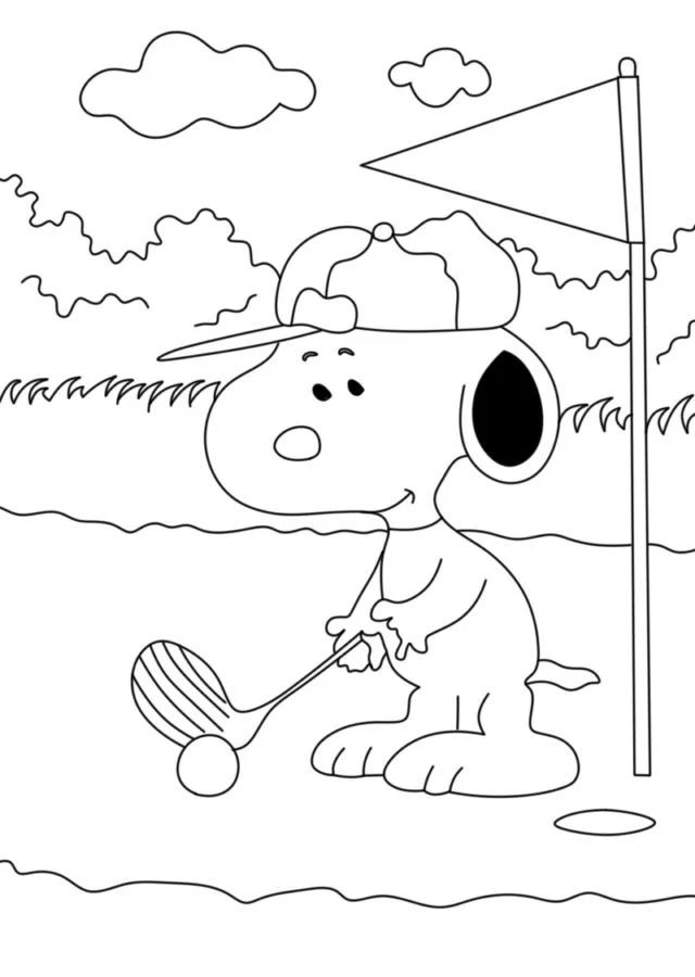 Çocuklar İçin Snoopy Boyama Sayfaları 