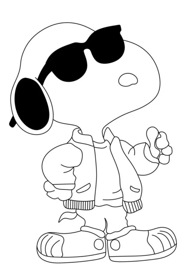 Çocuklar İçin Snoopy Boyama Sayfaları 