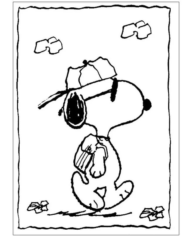 Çocuklar İçin Snoopy Boyama Sayfaları 