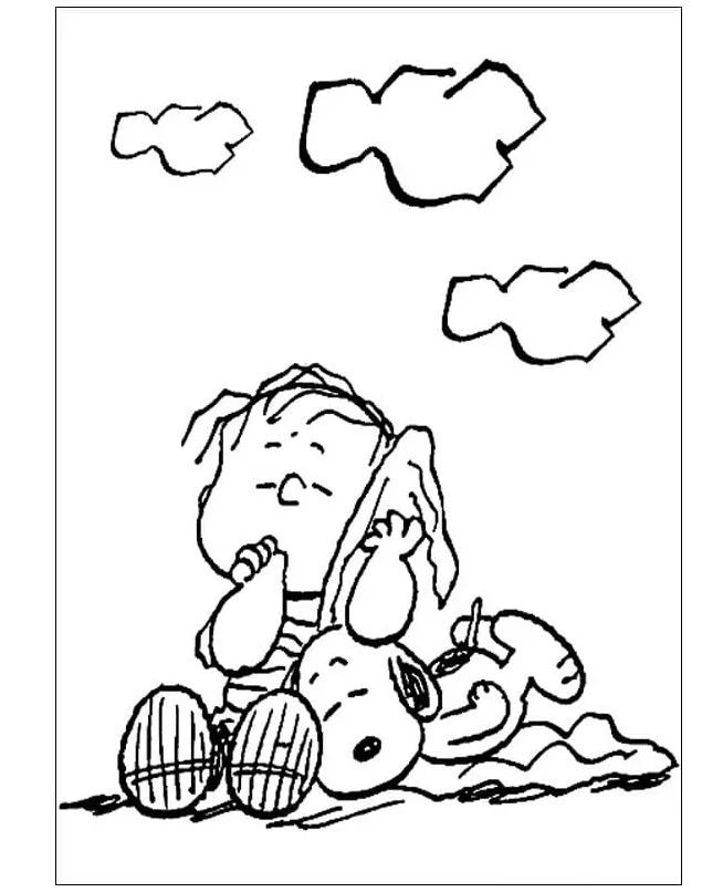 Çocuklar İçin Snoopy Boyama Sayfaları 
