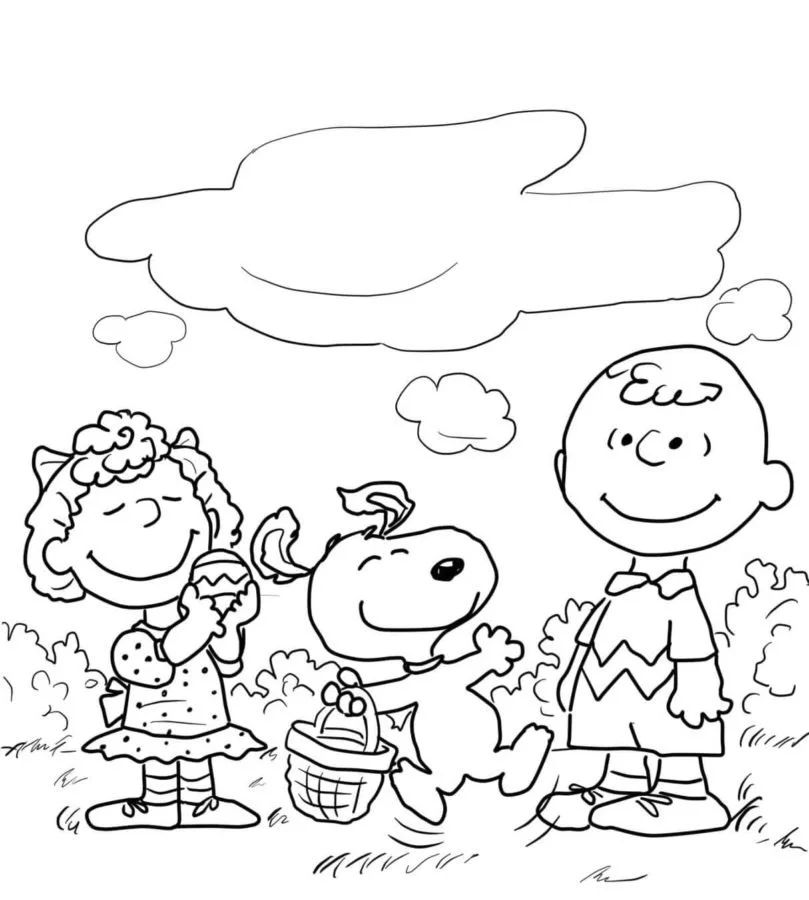 Çocuklar İçin Snoopy Boyama Sayfaları 