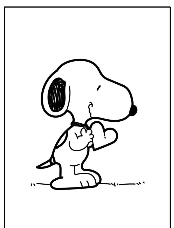 Çocuklar İçin Snoopy Boyama Sayfaları 
