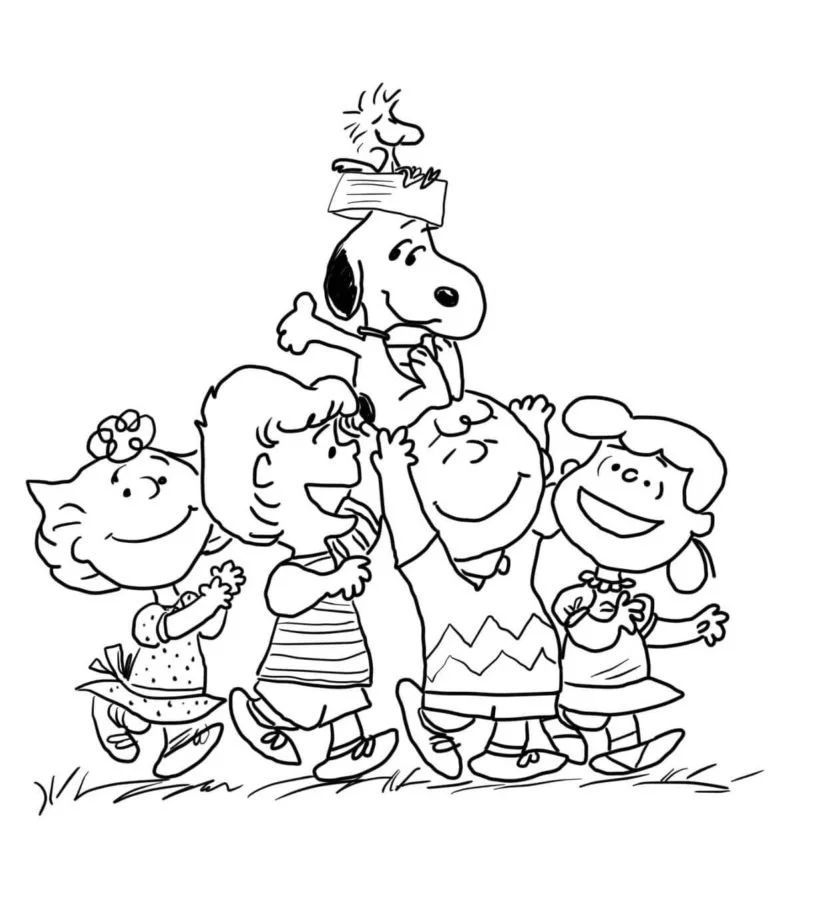 Çocuklar İçin Snoopy Boyama Sayfaları 