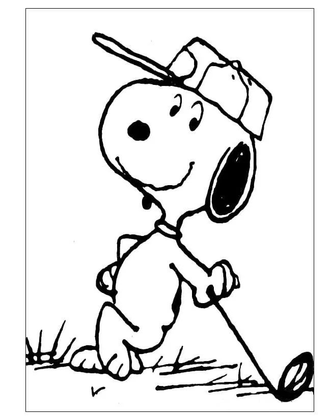 Çocuklar İçin Snoopy Boyama Sayfaları 