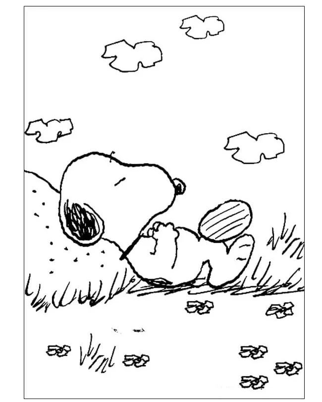 Çocuklar İçin Snoopy Boyama Sayfaları 