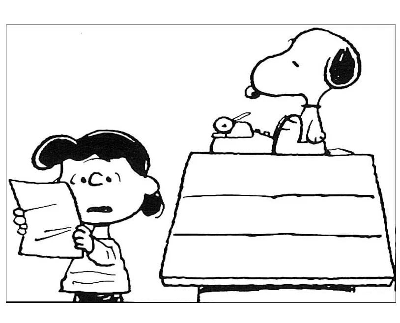 Çocuklar İçin Snoopy Boyama Sayfaları 