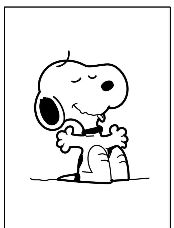Çocuklar İçin Snoopy Boyama Sayfaları 