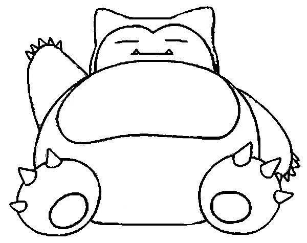 Çocuklar İçin Snorlax Boyama Sayfaları 