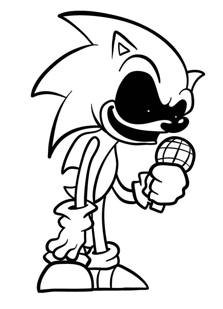 Çocuklar İçin Sonic Exe Boyama Sayfaları 