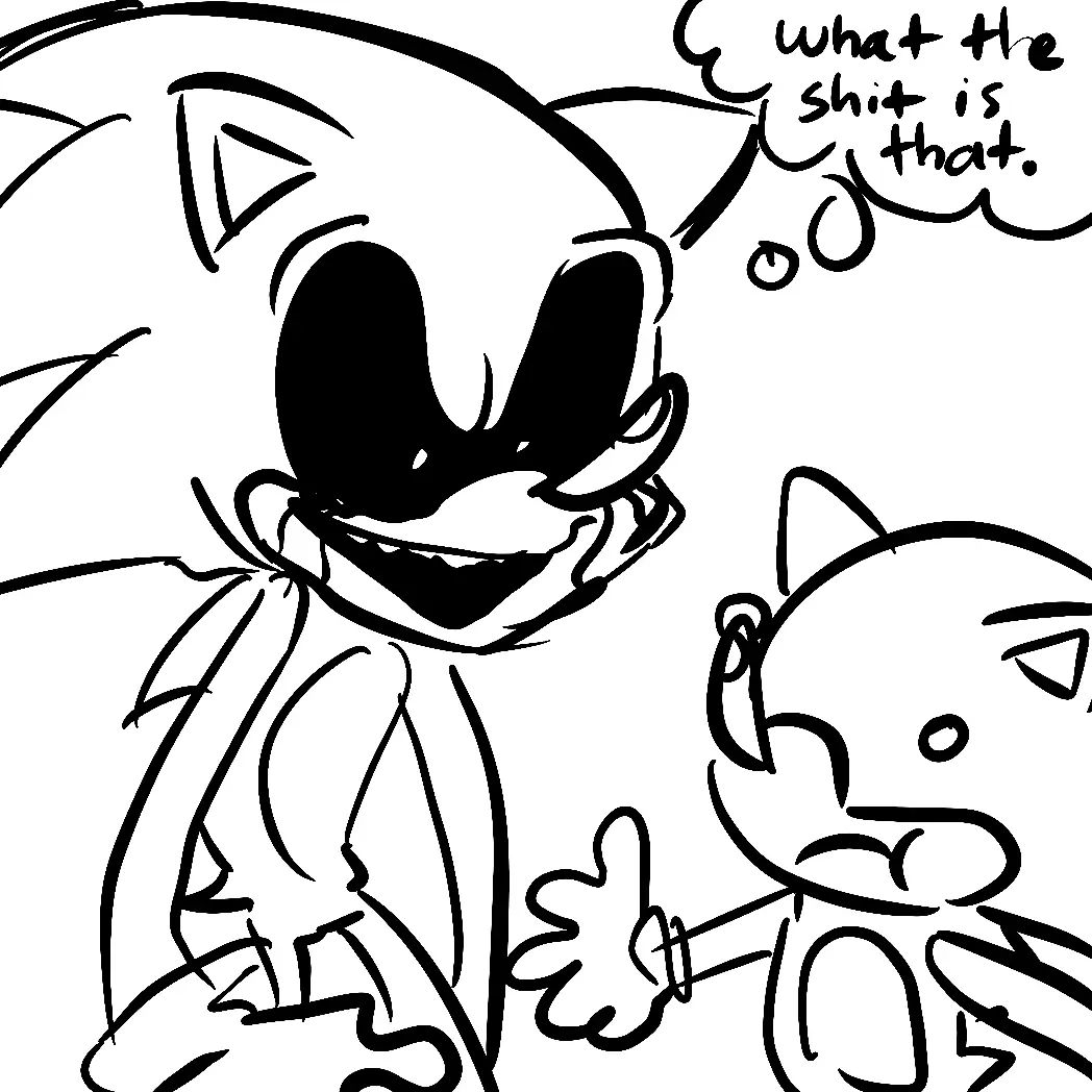 Çocuklar İçin Sonic Exe Boyama Sayfaları 