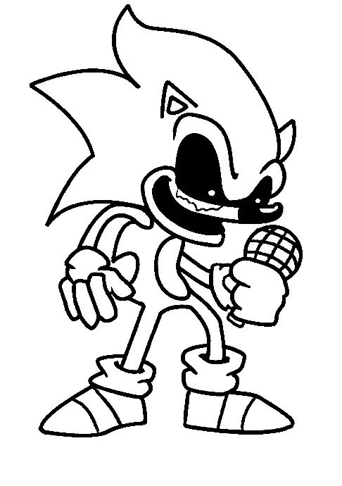 Çocuklar İçin Sonic Exe Boyama Sayfaları 