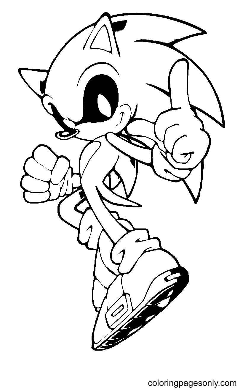 Çocuklar İçin Sonic Exe Boyama Sayfaları 