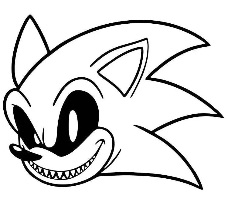Çocuklar İçin Sonic Exe Boyama Sayfaları 