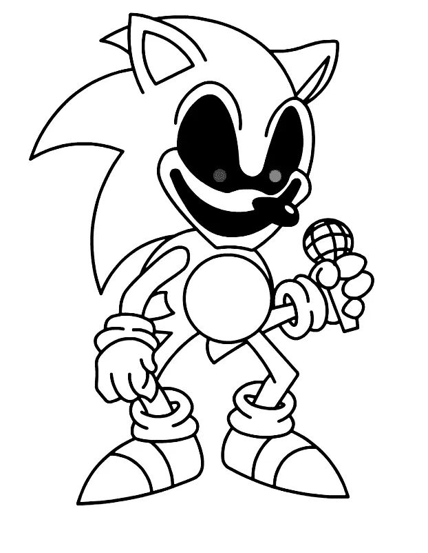 Çocuklar İçin Sonic Exe Boyama Sayfaları 