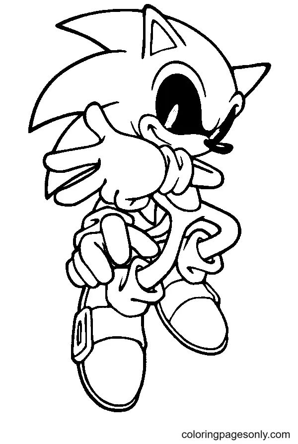 Çocuklar İçin Sonic Exe Boyama Sayfaları 