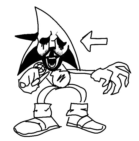 Çocuklar İçin Sonic Exe Boyama Sayfaları 