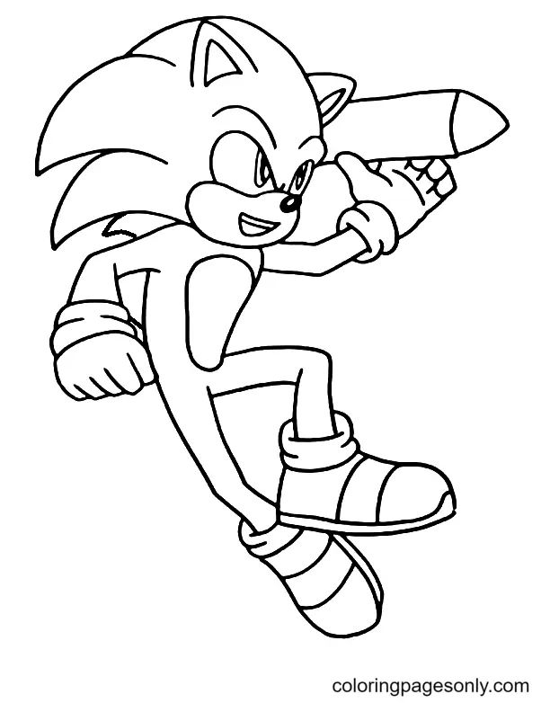Çocuklar İçin Sonic-The Hedgehog 2 Boyama Sayfaları 