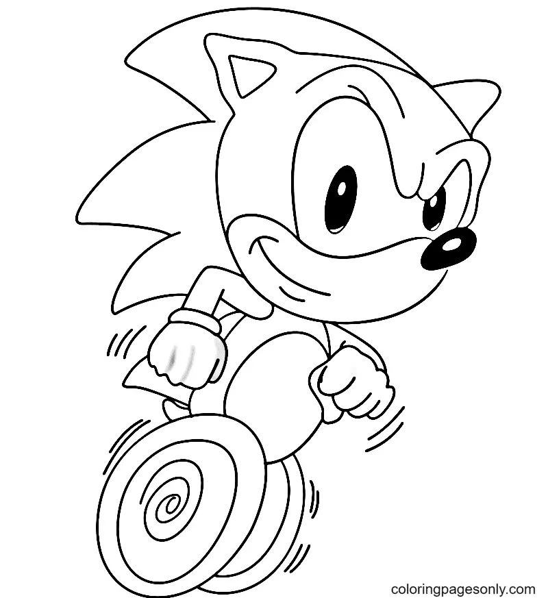 Çocuklar İçin Sonic Boyama Sayfaları 