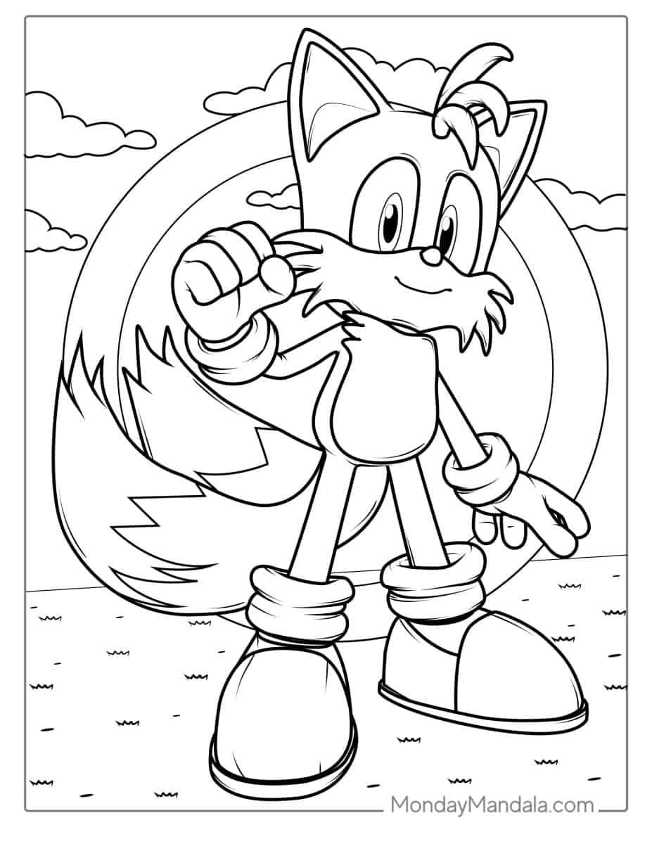 Çocuklar İçin Sonic Boyama Sayfaları 