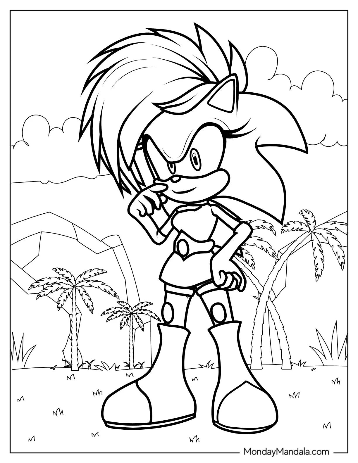 Çocuklar İçin Sonic Boyama Sayfaları 