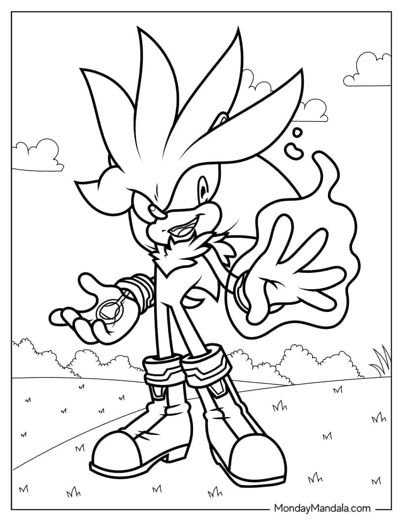 Çocuklar İçin Sonic Boyama Sayfaları 