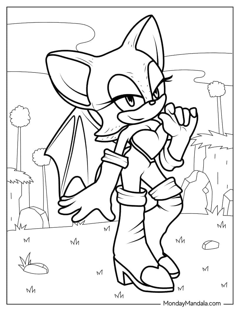Çocuklar İçin Sonic Boyama Sayfaları 