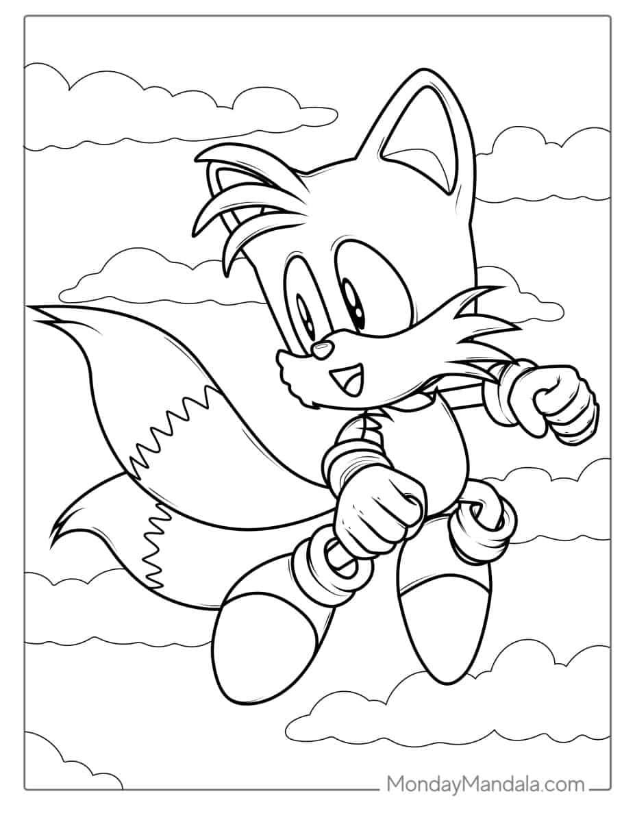 Çocuklar İçin Sonic Boyama Sayfaları 