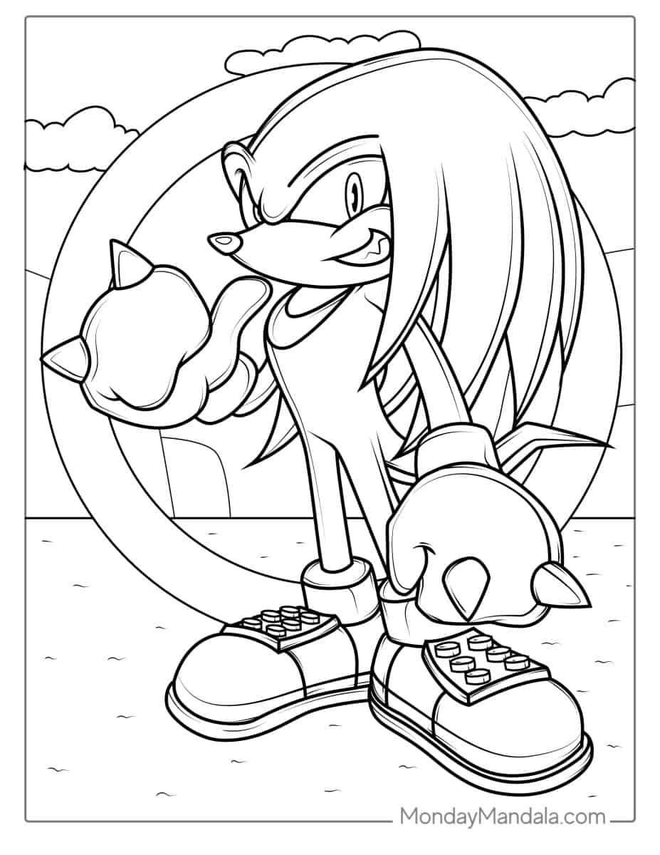 Çocuklar İçin Sonic Boyama Sayfaları 