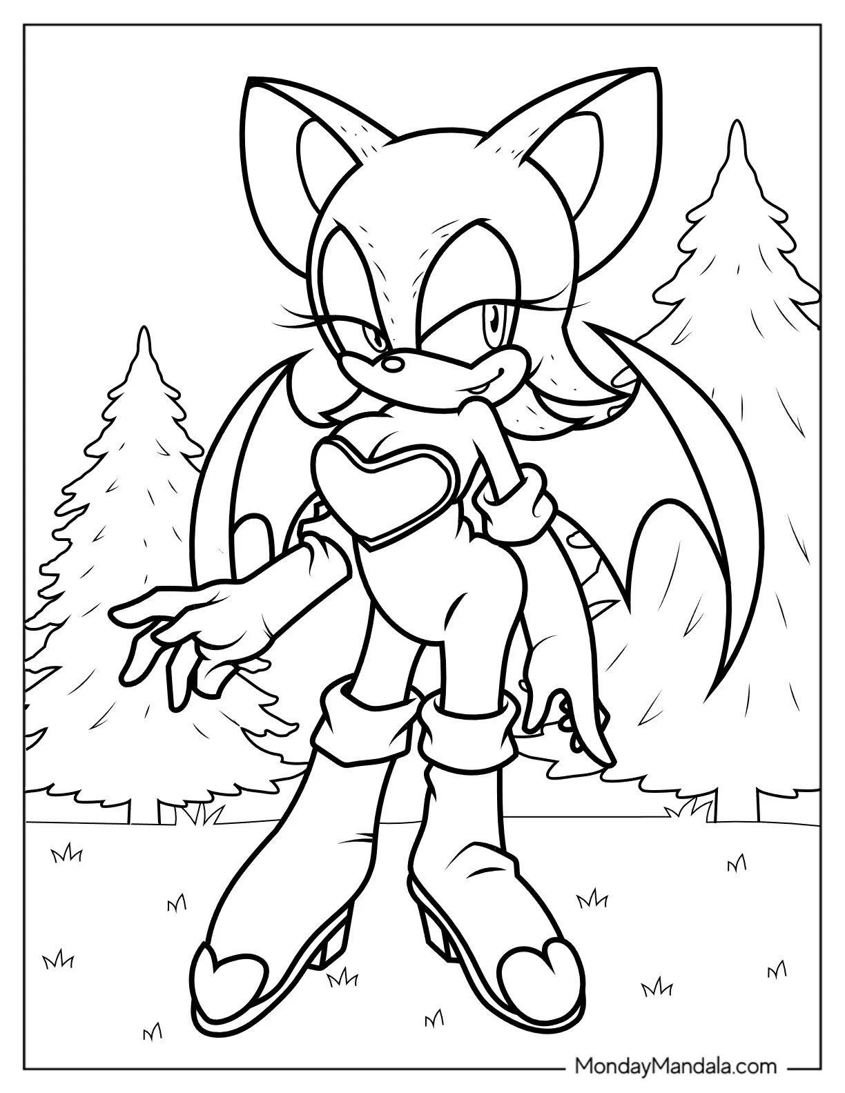 Çocuklar İçin Sonic Boyama Sayfaları 