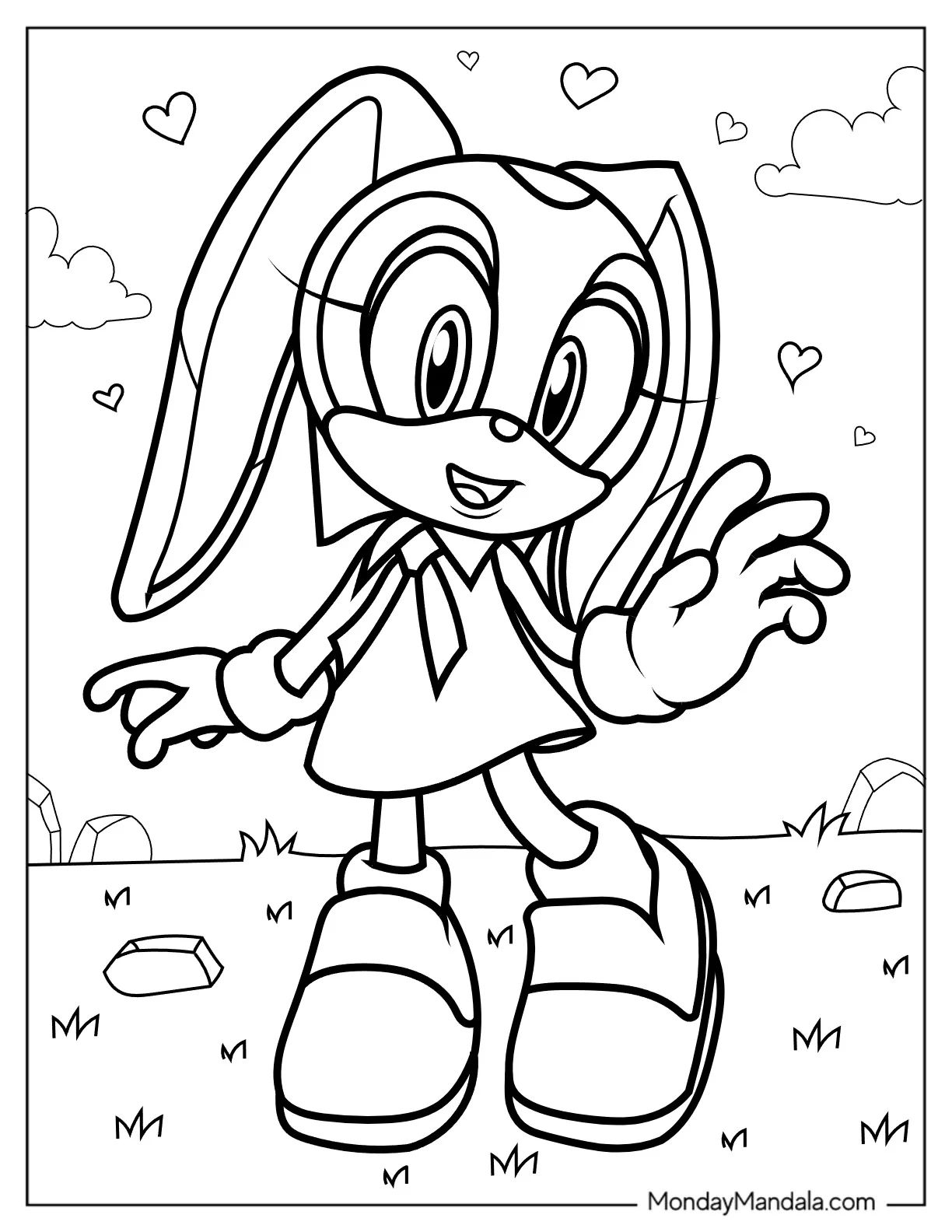 Çocuklar İçin Sonic Boyama Sayfaları 