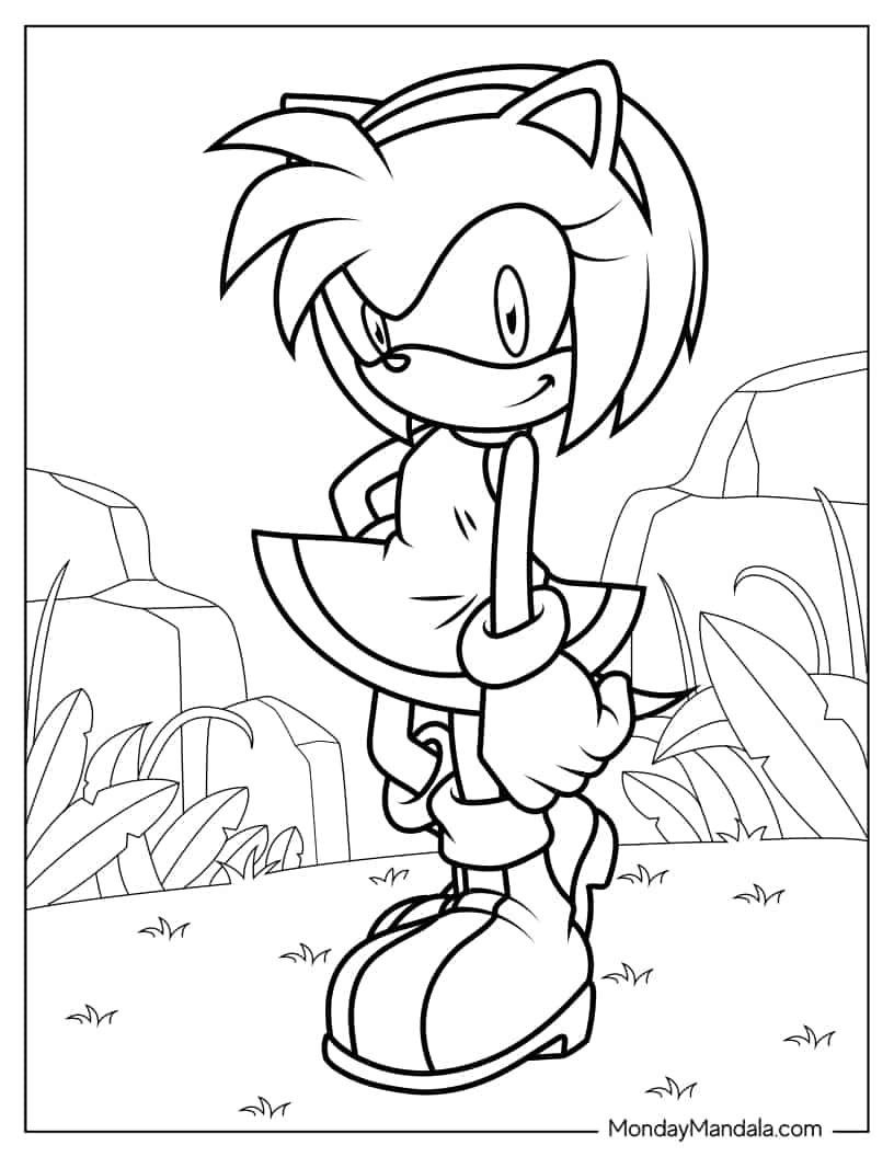 Çocuklar İçin Sonic Boyama Sayfaları 