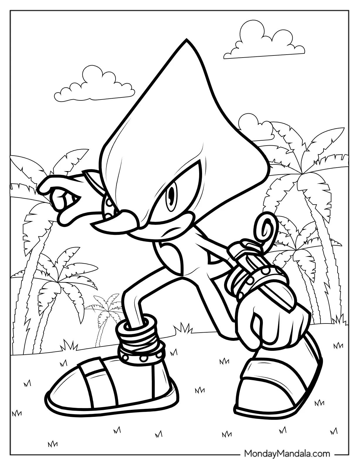 Çocuklar İçin Sonic Boyama Sayfaları 