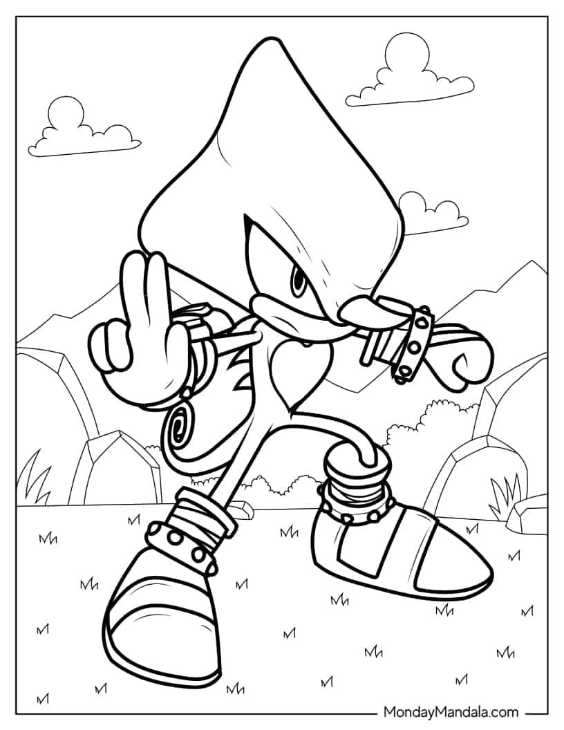Çocuklar İçin Sonic Boyama Sayfaları 