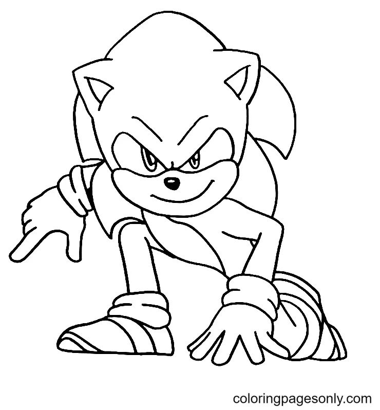 Çocuklar İçin Sonic Boyama Sayfaları 