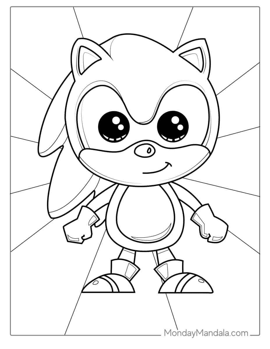 Çocuklar İçin Sonic Boyama Sayfaları 