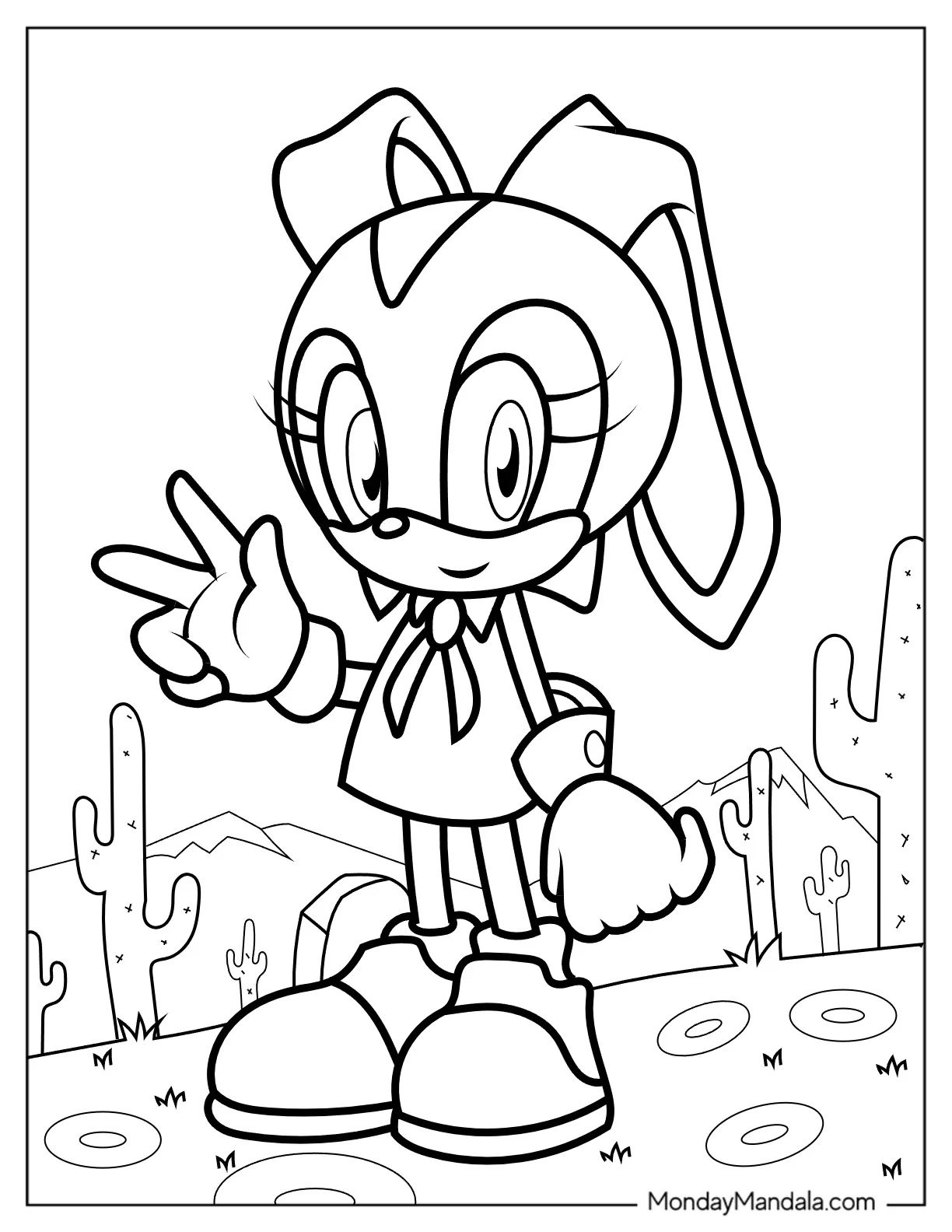 Çocuklar İçin Sonic Boyama Sayfaları 