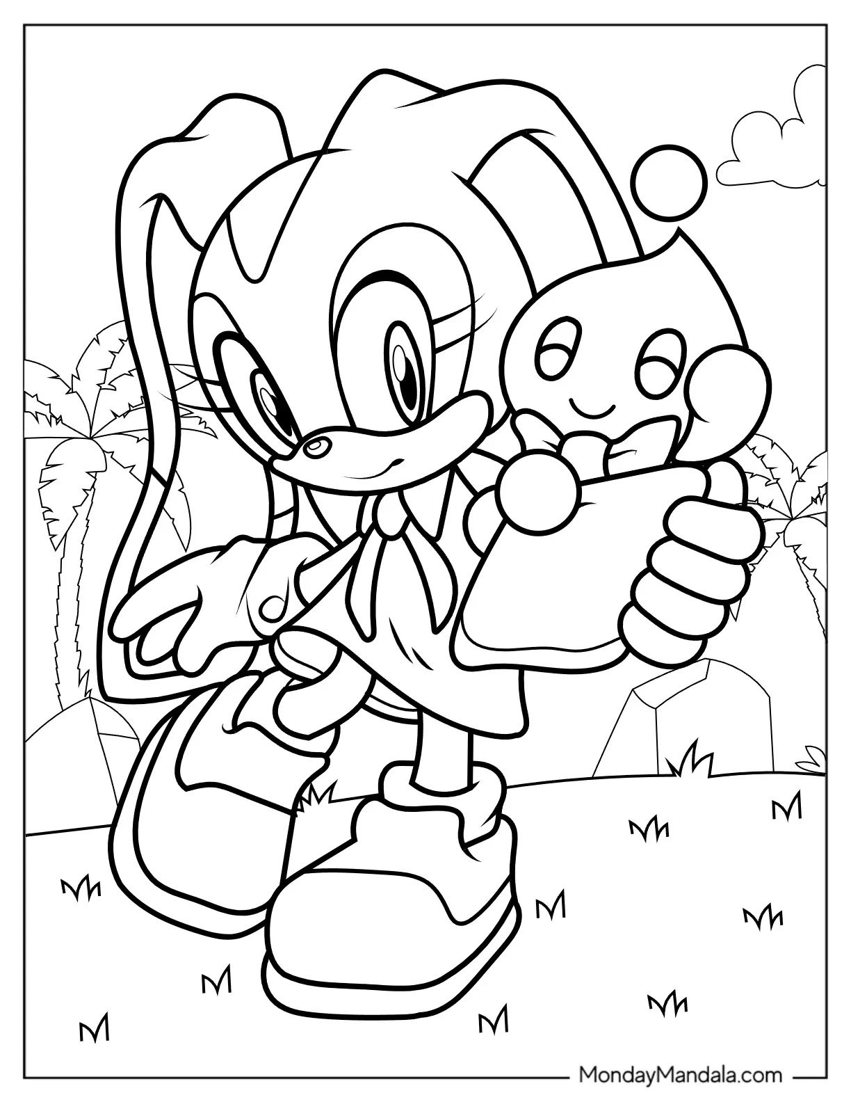 Çocuklar İçin Sonic Boyama Sayfaları 