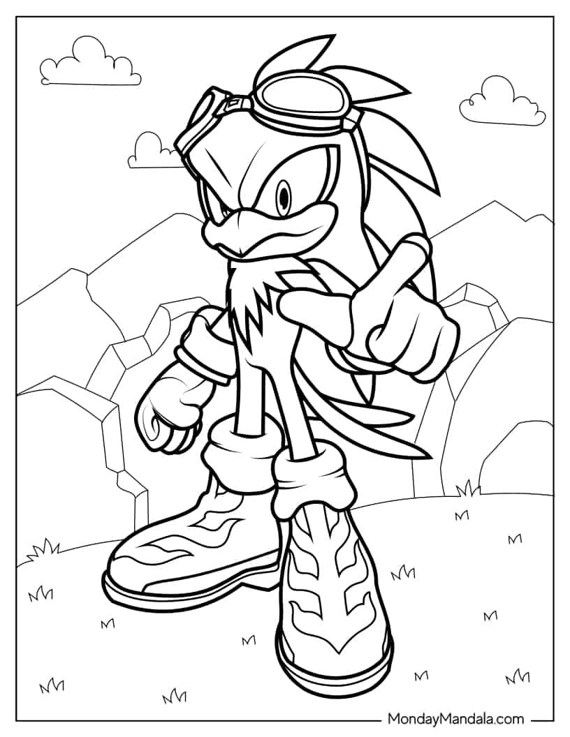 Çocuklar İçin Sonic Boyama Sayfaları 