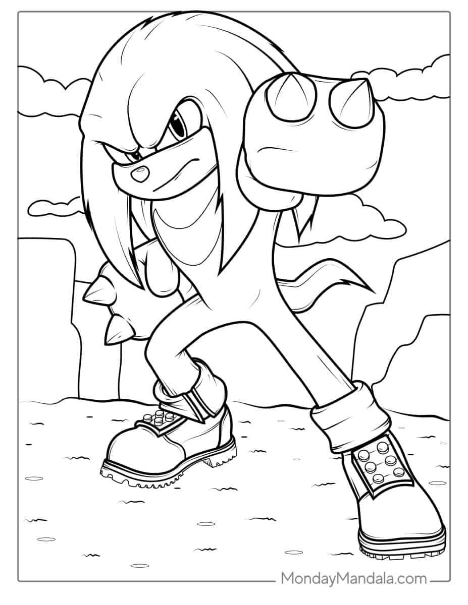 Çocuklar İçin Sonic Boyama Sayfaları 