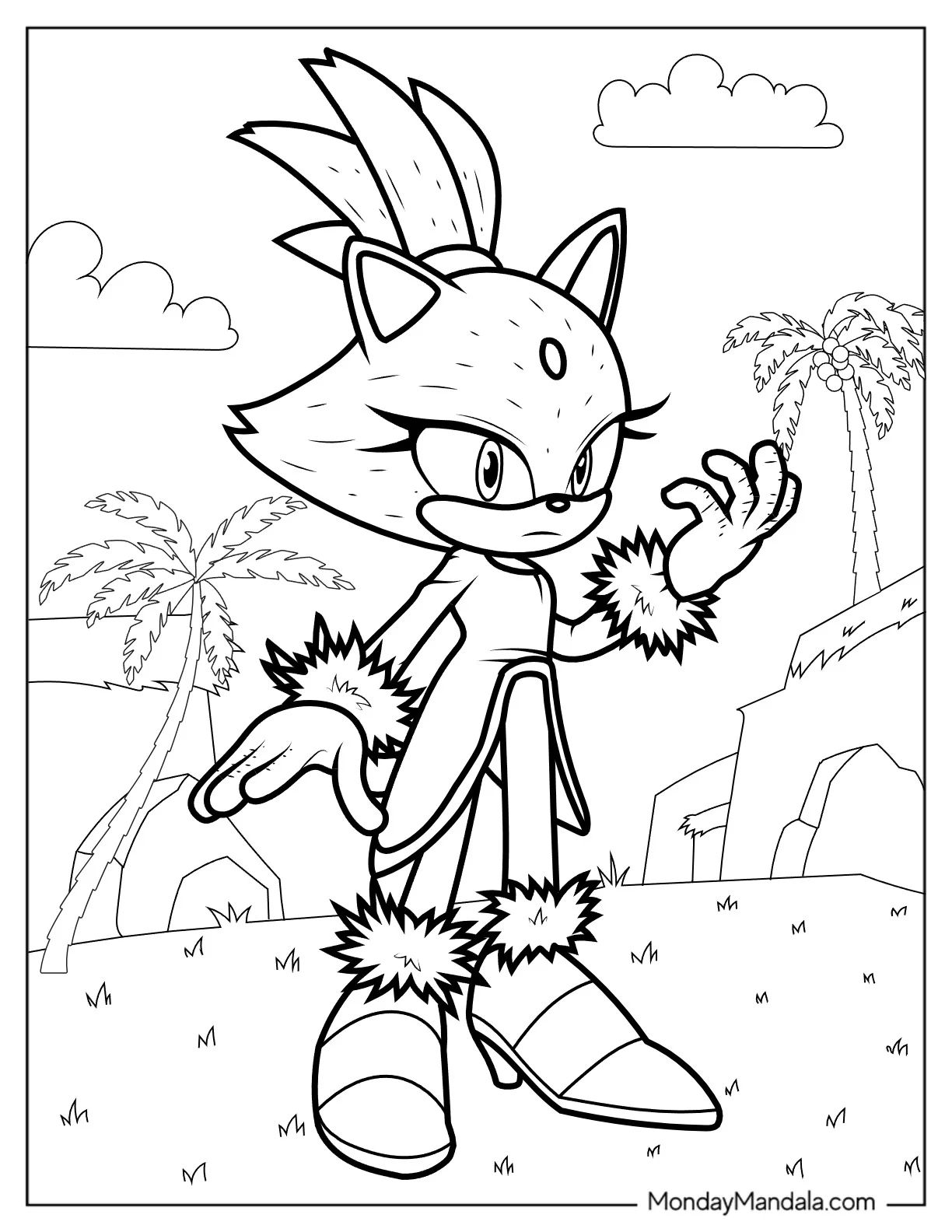 Çocuklar İçin Sonic Boyama Sayfaları 