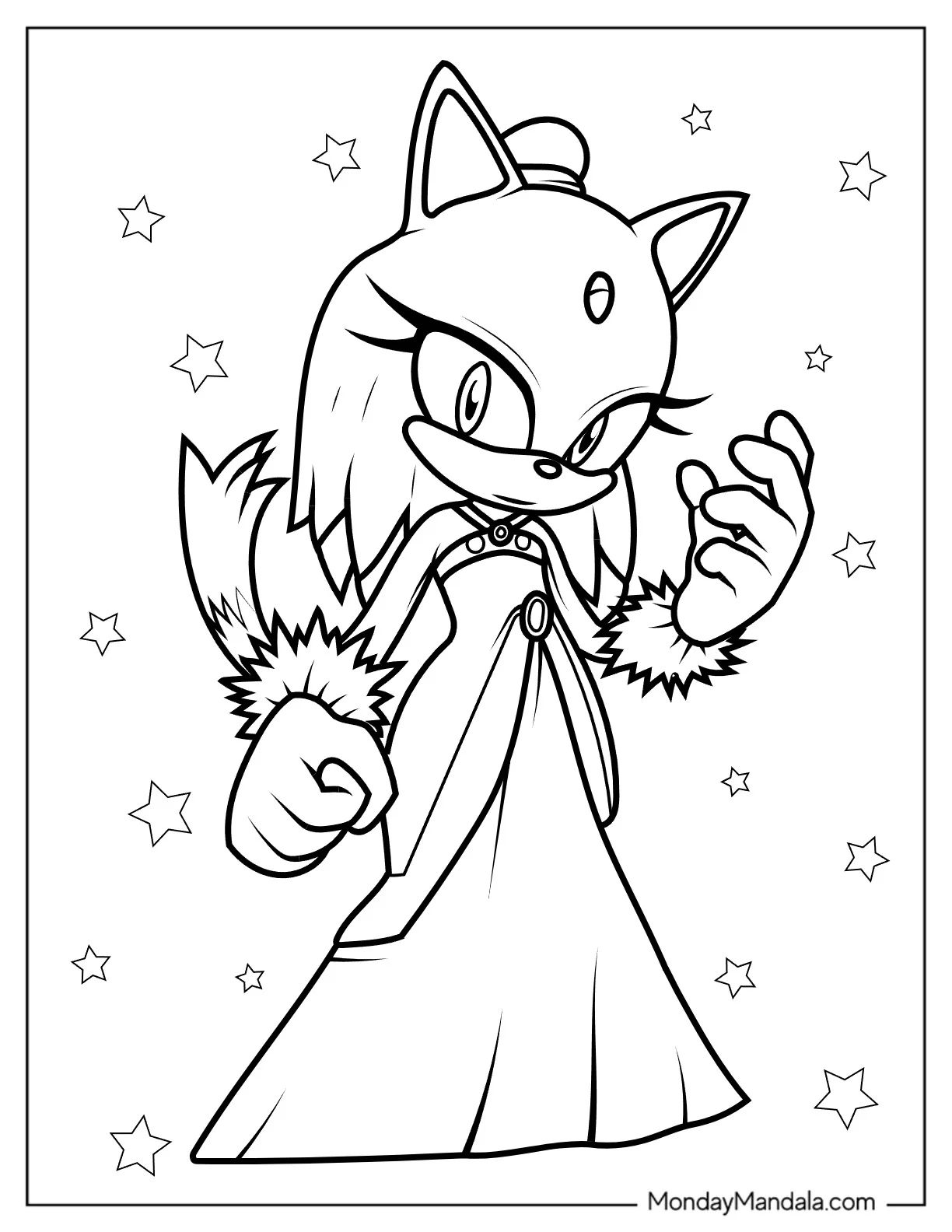 Çocuklar İçin Sonic Boyama Sayfaları 